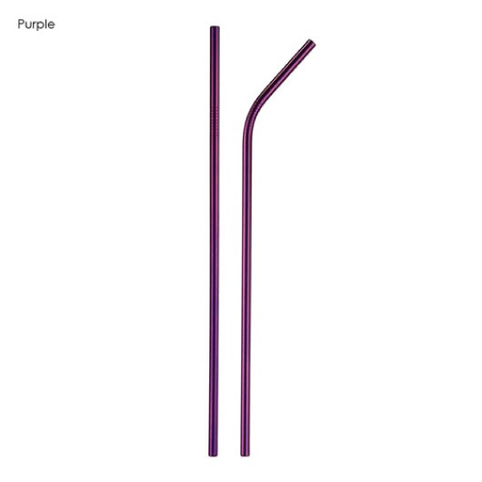 Metal Straws 6mm x 215mm purple